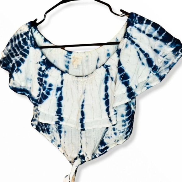 Surf Gypsy Boho Off the Shoulder Tie Dye Top sz S - Picture 2 of 6